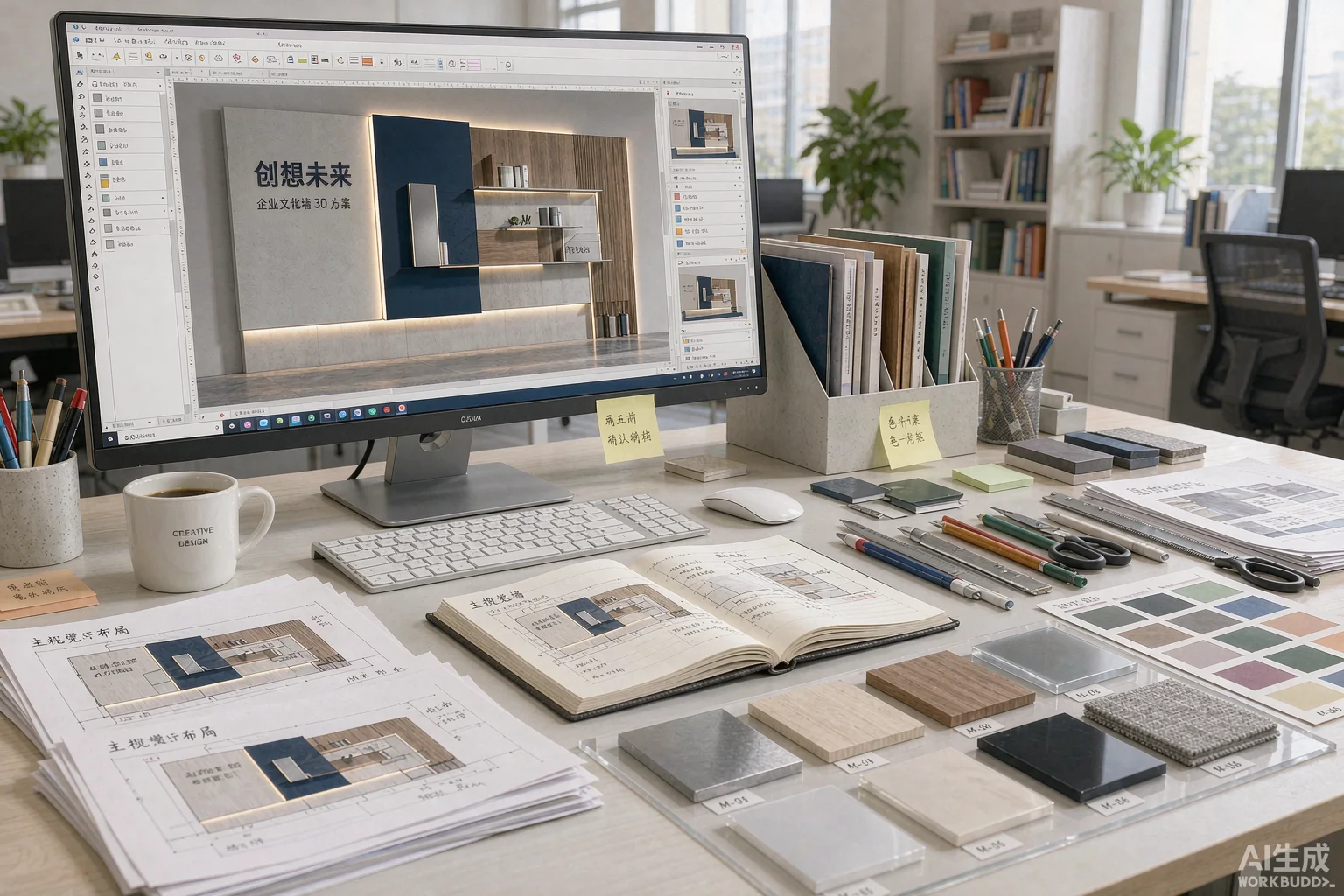 文舜门头与展厅3D效果图设计示例