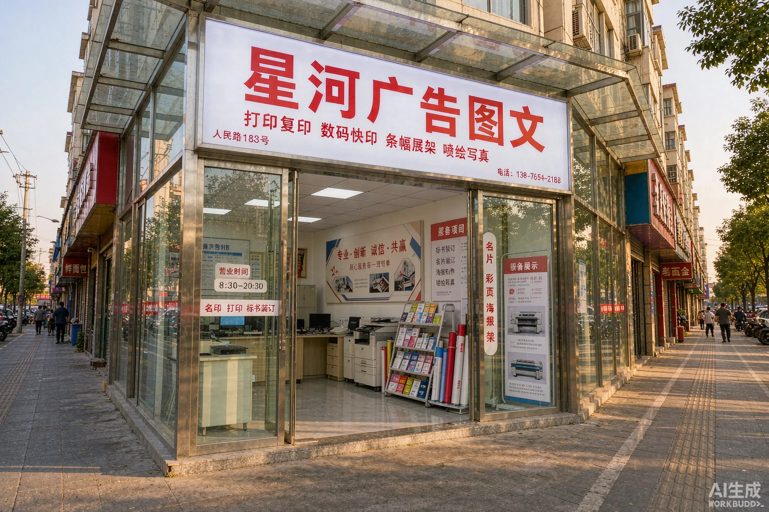 文舜制作的门头与单位标识标牌